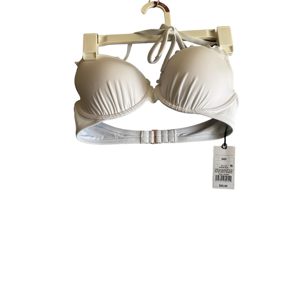 SHADE & SHORE SWIM TOP WHITE SZ 34D